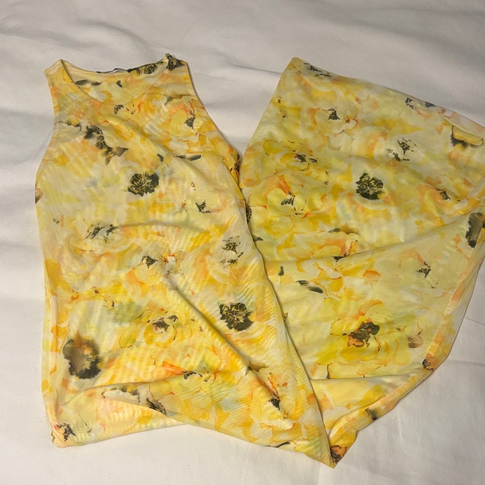 Zara Yellow Floral Maxi Dress